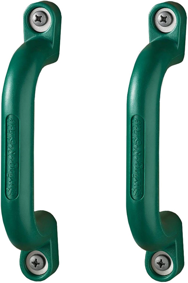 سوينج آند سلايد مقابض أمان بلاستيكية من Swing-N-Slide WS 4410 مع أدوات تثبيت لمجموعات الأراجيح، وبيوت اللعب، وأبراج اللعب، ومجموعات اللعب الخشبية، لون أخضر - Image 1